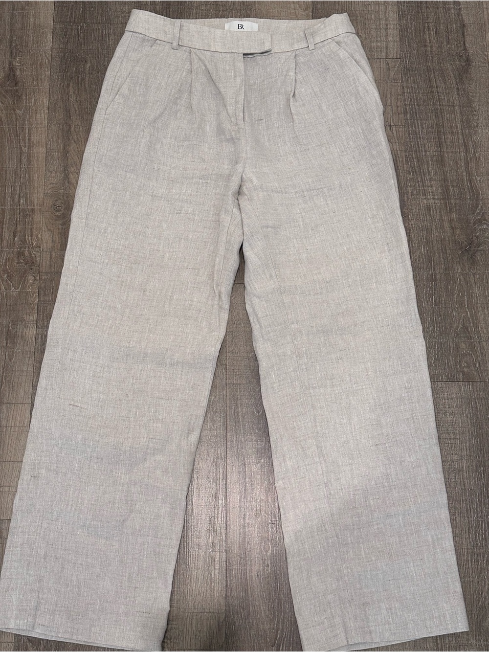 Banana Republic Women’s Beige Linen-Blend Chinos